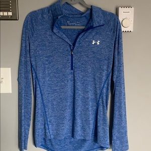 Blue underarmour half zip